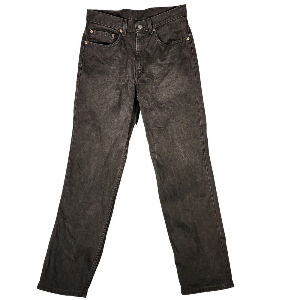 Levi's 550 Relaxed Fit Jeans Mens W32 L32 Black Excellent Faded Denim Tapered